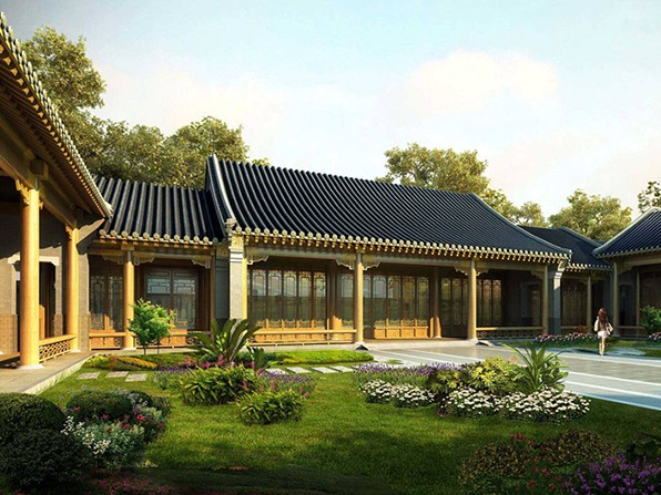 談?wù)勚袊鴤鹘y(tǒng)建筑中軸對稱的靈活性